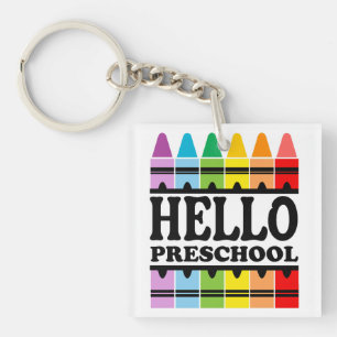 Hello Preschool Back to School Key Ring