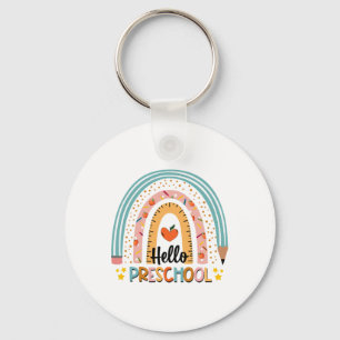 Hello Preschool Boho Rainbow Teacher Ck To School Key Ring