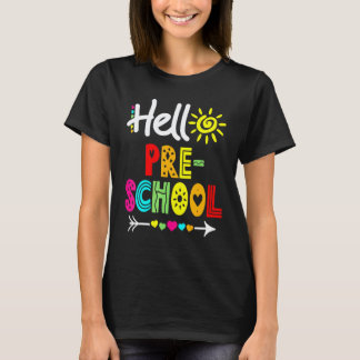 Hello Preschool Fun Back to School Teacher Student T-Shirt