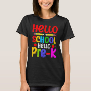 Hello Preschool Girl Boy Kids Teacher Student T-Shirt