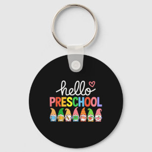 Hello Preschool Gnomes 100th Day Of School Kids Te Key Ring
