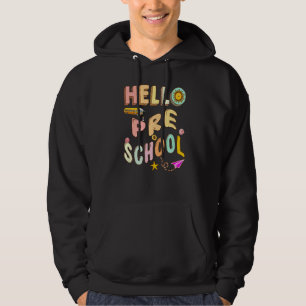 Hello Preschool History Teacher Cute Esl Teacher Hoodie
