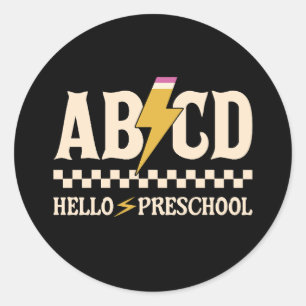 Hello Preschool Preschool Teacher Preschooler Classic Round Sticker