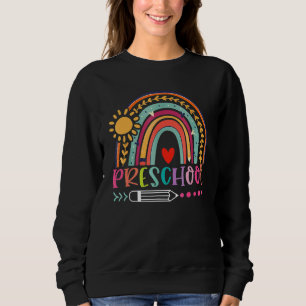 Hello Preschool Rainbow Cute For Teacher Girls Boy Sweatshirt
