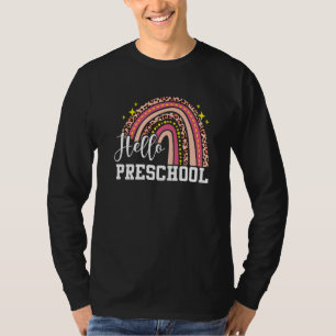Hello Preschool Rainbow Leopard Back To School Tea T-Shirt