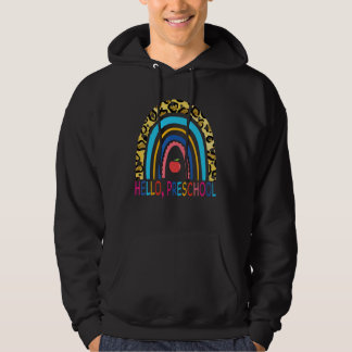Hello Preschool Rainbow teacher team preschool squ Hoodie