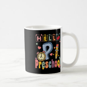 Hello Preschool Retro Teacher Toddler Girls Back T Coffee Mug