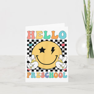 Hello Preschool Teacher Kids Team Pre-k Pre K Back Card