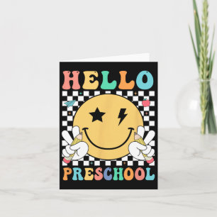Hello Preschool Teacher Kids Team Pre-k Pre K Back Card
