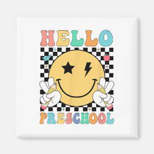 Hello Preschool Teacher Kids Team Pre-k Pre K Back Magnet