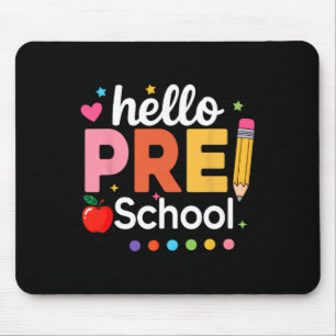 Hello Preschool Teacher Kids Team Pre-k Pre K Back Mouse Pad