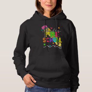 Hello Preschool Teacher Pencil Back To School Hoodie