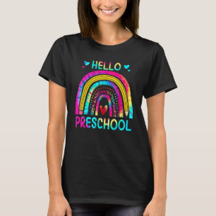 Hello Preschool Team First Day Of School Tie Dye R T-Shirt