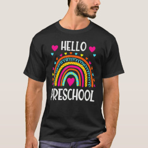 Hello Preschool Team Squad Crew Back To School Tea T-Shirt