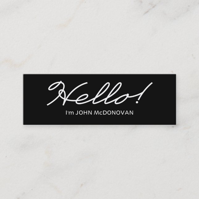 Hello! Profile Business Card (Front)