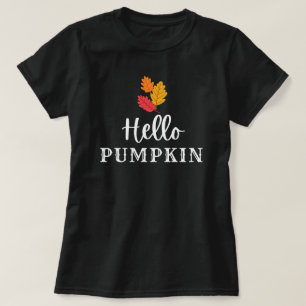 Hello Pumpkin and Crisp Fall Leaves T-Shirt