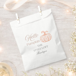 Hello Pumpkin Autumn Branding for Boutique Shop Favour Bag