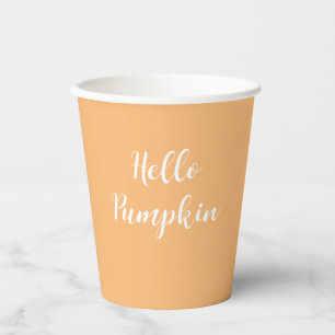 Hello Pumpkin Autumn Coffee Mug Paper Cups