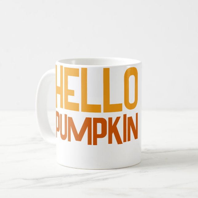 hello pumpkin coffee mug (Front Left)