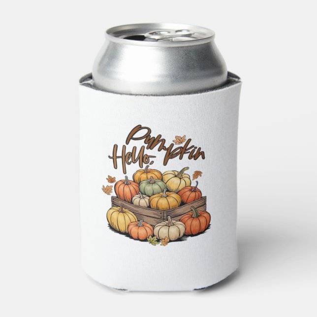 Hello, Pumpkin design Classic T-Shirt.png Can Cooler (Can Front)