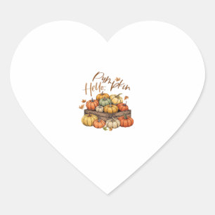 Hello, Pumpkin design Oversized T-Shirt.png Heart Sticker