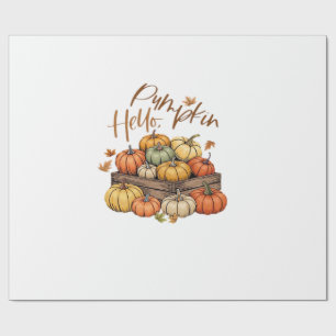 Hello, Pumpkin design Oversized T-Shirt.png Wrapping Paper