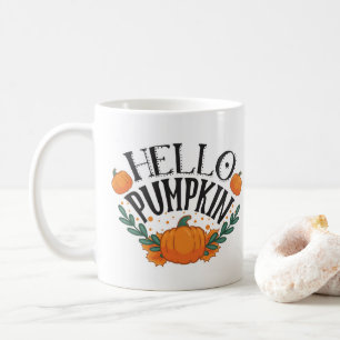 Hello Pumpkin Fall Autumn                          Coffee Mug