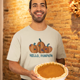 Hello, Pumpkin Fall Autumn Graphic T-Shirt