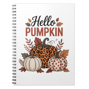 Hello Pumpkin Fall Autumn Notebook