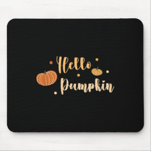 Hello Pumpkin Fall Autumn Thanksgiving Psl Cafe La Mouse Pad