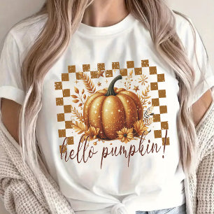 Hello Pumpkin Glitter Shirt, Cosy Fall Vibes Shirt