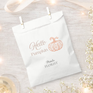 Hello Pumpkin Halloween Florist Business Branding Favour Bag