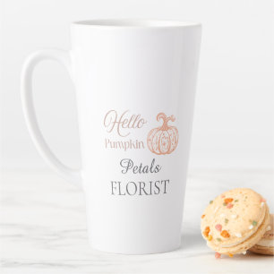 Hello Pumpkin Halloween Florist Business Branding Latte Mug