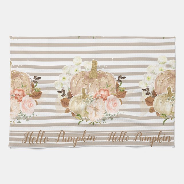 Hello Pumpkin Kitchen  Tea Towel (Horizontal)