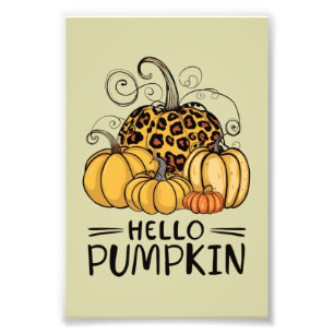 Hello Pumpkin Lover Fall Season Autumn Thanksgivin Photo Print