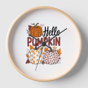 Hello Pumpkin Png, Fall Vibes Clock