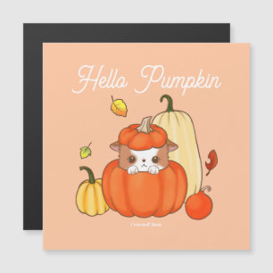 Hello Pumpkin Puppy in a Pumpkin Cute Kawaii
