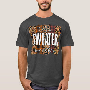 Hello Pumpkin Season Leopard Autumn Season Fall Lo T-Shirt