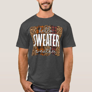 Hello Pumpkin Season Leopard Autumn Season Fall Lo T-Shirt