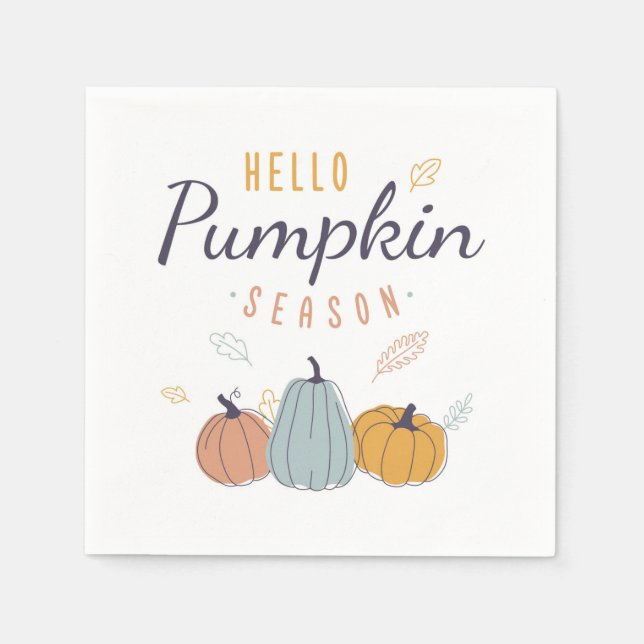 Hello Pumpkin Season Napkin (Front)