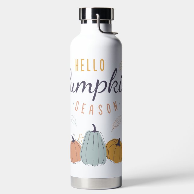 Hello Pumpkin Season Water Bottle (Left)