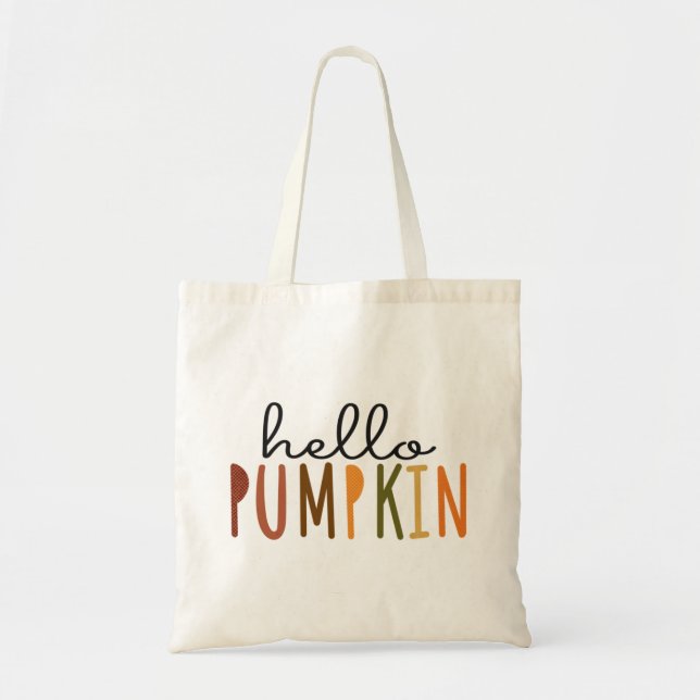 Hello Pumpkin Tote Bag (Front)
