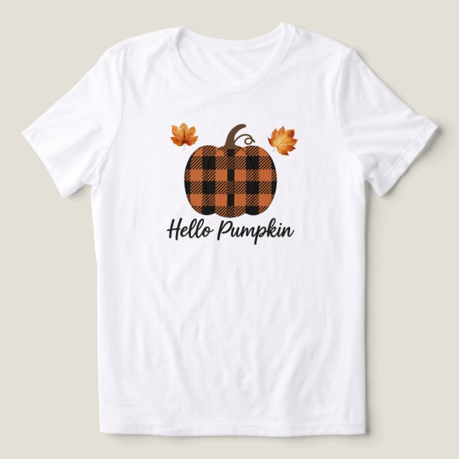 Hello Pumpkin Tri-Blend Shirt (Design Front)