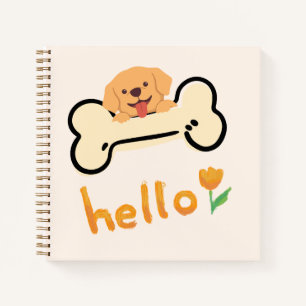 Hello Pup: Cheerful  Notebook