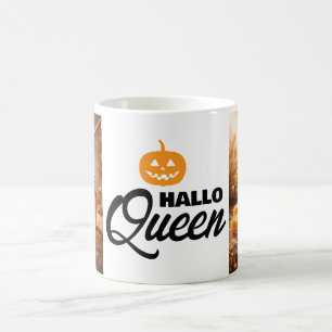 Hello Queen Honey Bee Vintage Floral Design Coffee Mug