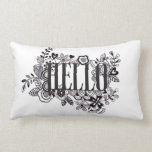 'Hello' quirky hand doodled Scatter Cushion<br><div class="desc">This quirky hand drawn doodle design would make a great addition to any room. Chose your own reverse color to match your decor!</div>