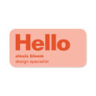 Hello Retro Modern Red and Pink Stylish Trendy