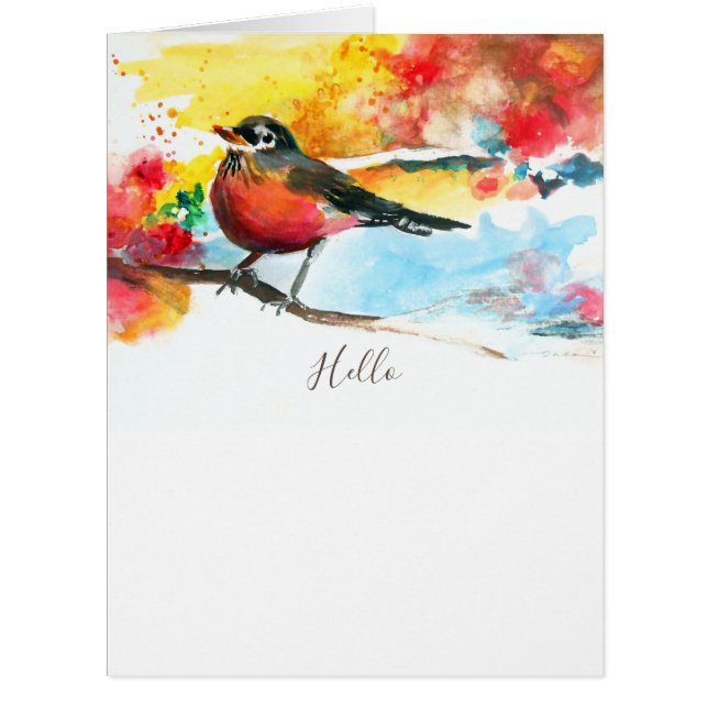Hello Robin Greeting Extra Large (Front)