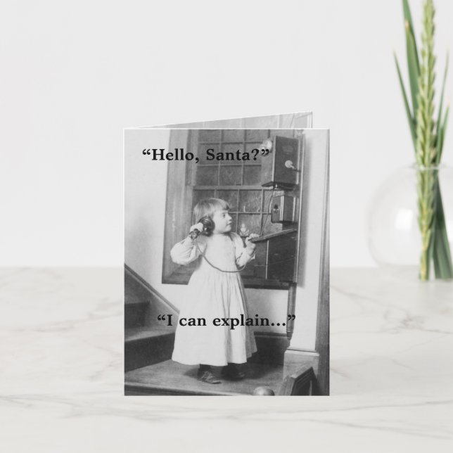 Hello, Santa? - Note Card (Front)