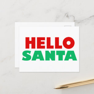 Hello santa postcard